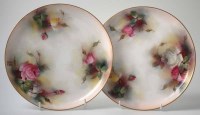Lot 73 - Pair of Royal Worcester plates, painted with