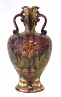 Lot 90 - Della Robbia vase by Liz Wilkinson and A.E. Bell.