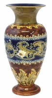 Lot 91 - Royal Doulton stone ware vase.