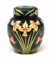 Lot 110 - Moorcroft ginger jar and cover, decorated with Carousel pattern designed by Rachel Bishop, (2) 15cm high
