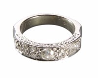 Lot 237 - Diamond half-eternity 18ct white gold ring