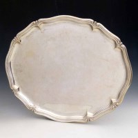 Lot 152 - Continental silver tray.