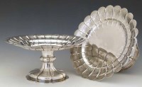 Lot 164 - Pair of silver cake stands.
