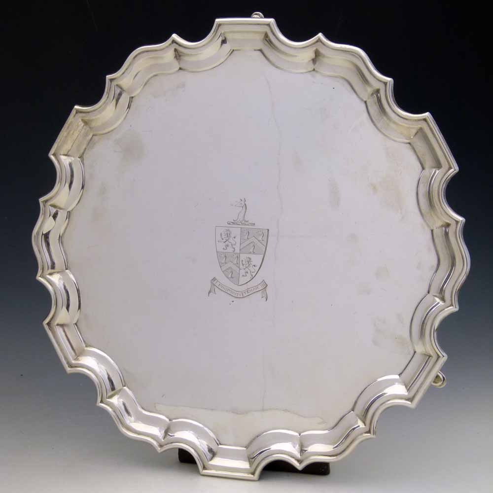 Lot 181 Silver tray.