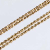 Lot 226 - Two 9ct rope twist necklaces, 22.5g.