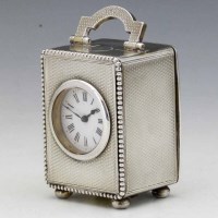 Lot 246 - Asprey silver carriage clock