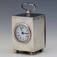 Lot 248 - Slver cased carriage clock with key, 1891