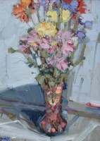 Lot 263 - Don McKinlay, Floral still life, oil.
