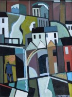 Lot 267 - Peter Stanaway, The Arches, Collyhurst, acrylic.