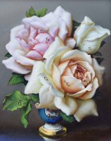 Lot 301 - Irene Klestova, Roses, oil.