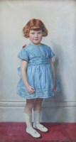 Lot 306 - John A.A. Berrie, Portrait of a standing girl, oil.