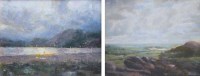 Lot 325 - Steven Bewsher, Skye from Glenelg (Evening) and another pastel (2).