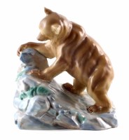Lot 135 - Wade model of a Brown Bear on rock after Faust Lang