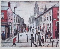 Lot 380 - After L.S. Lowry, Fever Van, signed print.