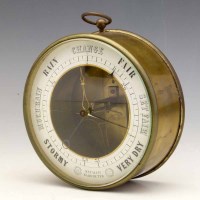 Lot 449 - E. Bourdon and Richards metallic barometer.
