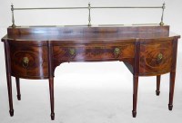 Lot 463 - Mid 19th century George III design, figured mahogany sideboard