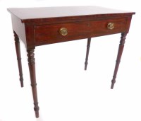 Lot 483 - George III mahogany side table