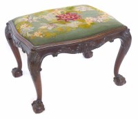 Lot 491 - Edwardian mahogany dressing table stool