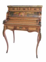 Lot 526 - Late 19th century French rosewood veneered lady's writing desk