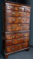 Lot 530 - 18th century Queen Anne chest on chest.