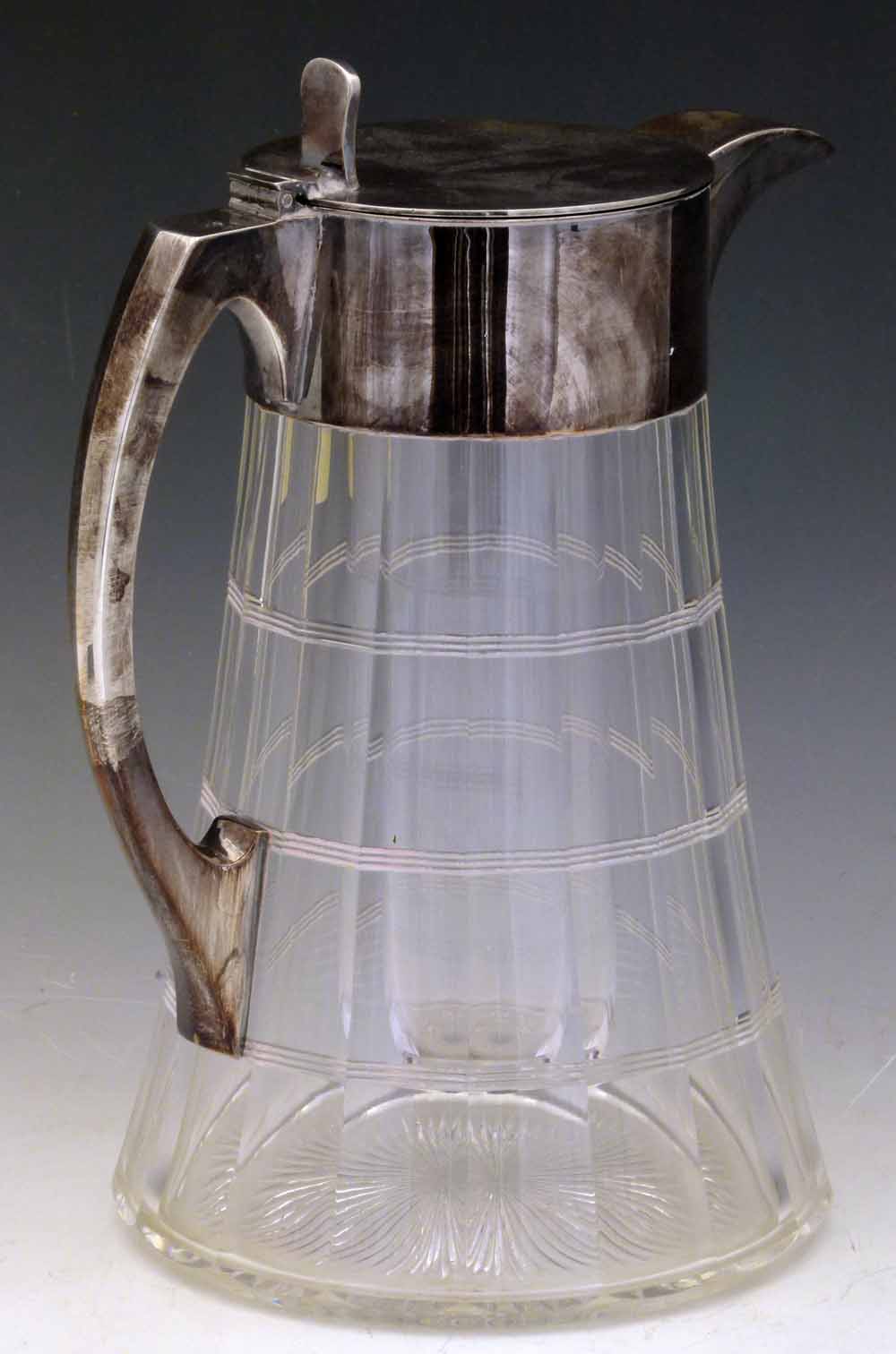 Lot 17 Cut glass water jug.