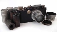 Lot 21 - Ernest Leitz Leica (D.R.P) lens-3 film canister