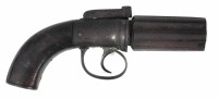 Lot 61 - Percussion pepperpot pistol