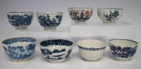Lot 113 - Six Worcester and one Caughley and one Coalport
