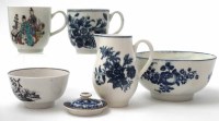 Lot 116 - Worcester coffee cups, bowl, jug, teabowl and a cover.