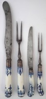 Lot 127 - Two pairs of St Cloud knives and forks circa