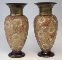 Lot 148 - Pair of Doulton stoneware jars.