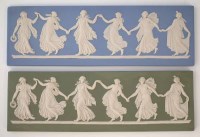 Lot 158 - Two Wedgwood dancing hours plaques
