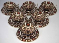 Lot 164 - Royal Crown Derby tea set, decorated with imari
