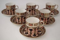 Lot 170 - Six Royal Crown Derby coffee cups and saucers