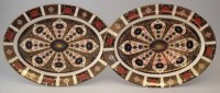 Lot 172 - Two Royal Crown Derby oval meat plates, decorated
