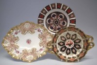 Lot 177 - Three Royal Crown Derby dishes, one with twin