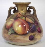 Lot 179 - Small Royal Worcester vase lockyer