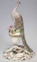 Lot 183 - Royal Crown Derby Peacock, modelled perched on an