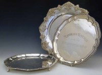 Lot 239 - Vummidiar Madras Races trophy tray and two