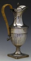Lot 268 - Silver hot water jug by P & A Bateman, London