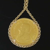 Lot 322 - 1981 Krugerrand mounted on chain