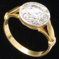 Lot 326 - Rose cut diamond cluster ring