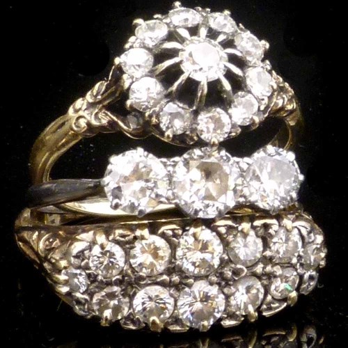 Lot 337 - Three diamond rings.