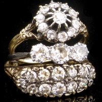 Lot 337 - Three diamond rings.