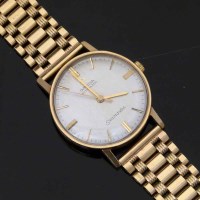 Lot 360 - Omega 9ct gold wristwatch automatic
