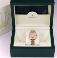 Lot 364 - Rolex DateJust bi-metal lady's watch, boxed