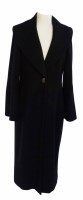 Lot 371 - Chanel black full length coat.