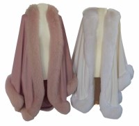 Lot 381 - Two jackets one pink and one white with fur trim