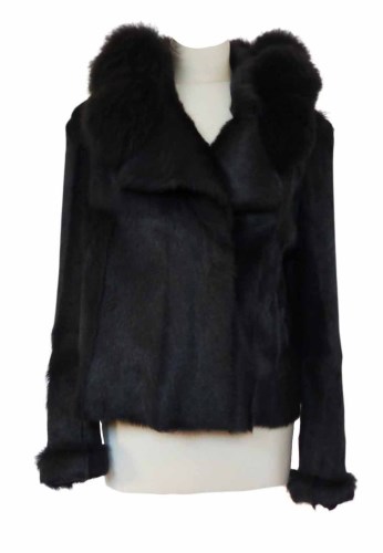 Lot 383 - A Prada charcoal fur jacket