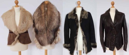 Lot 399 - A collection of fur and leather items of clothing